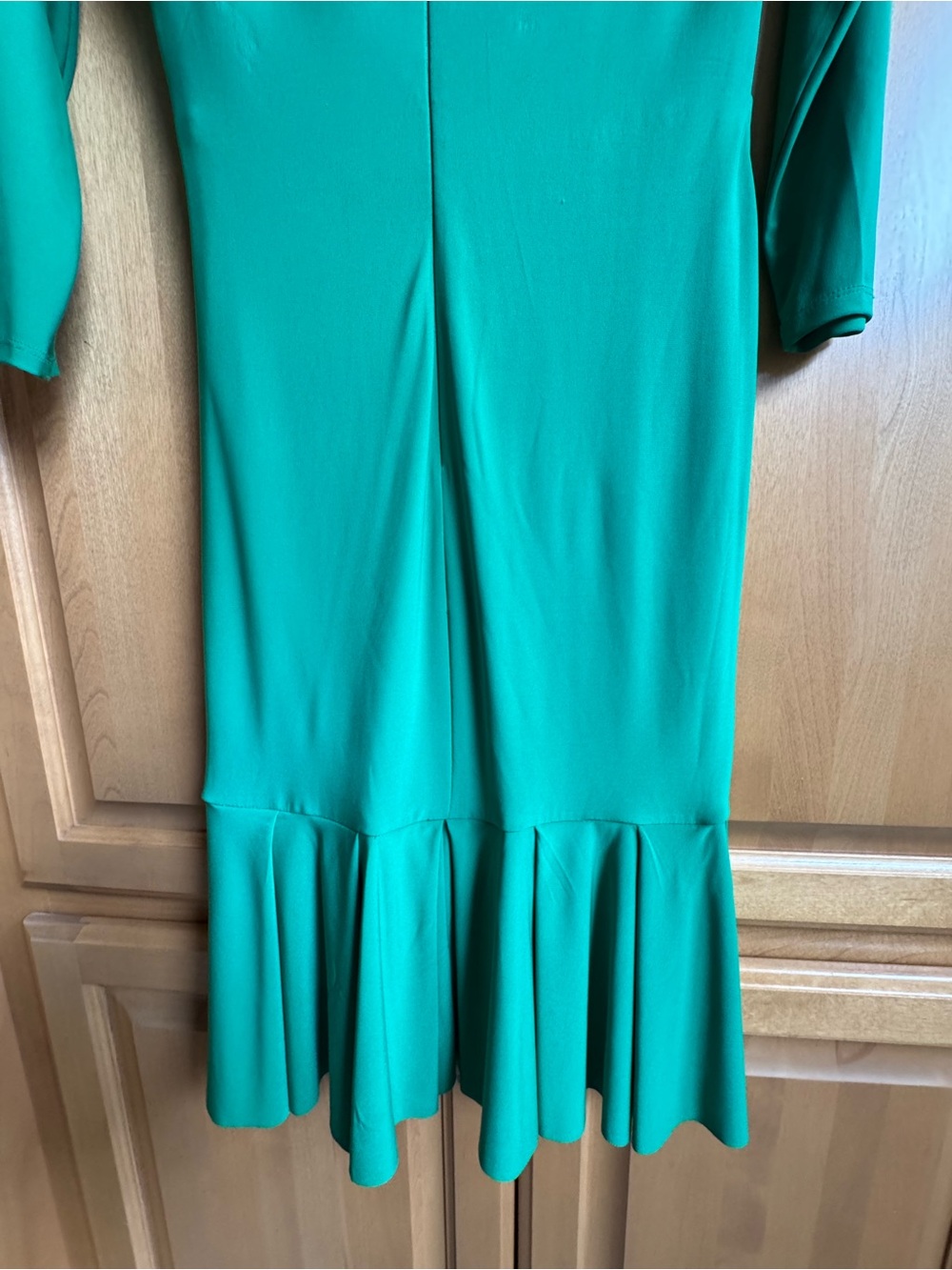 Green Wrap Ruffle Dress - Picture 7 of 7